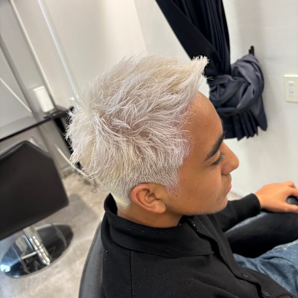 バーバーハイトーンスパイキーショート/渋谷