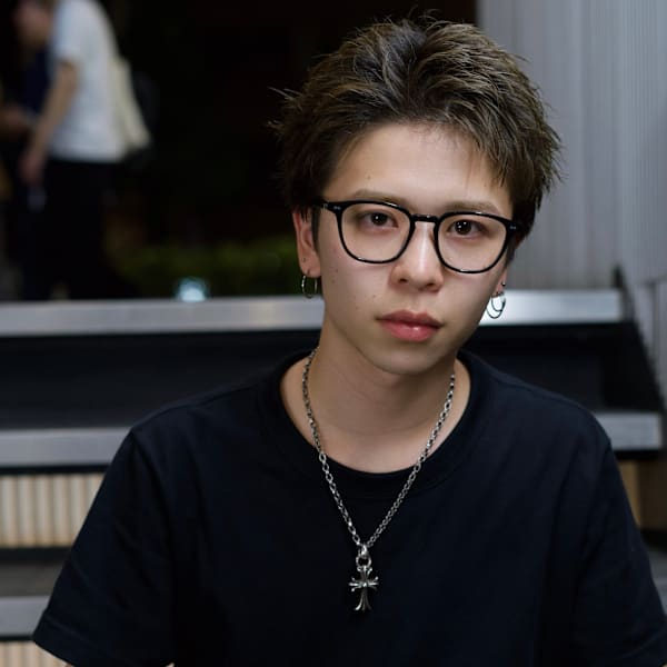 メンズショート アップバング