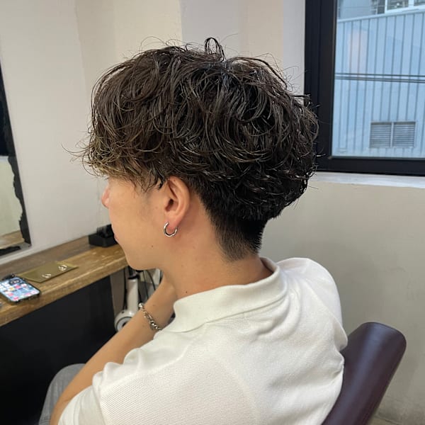 マッシュ×シャドウパーマ|髪質改善&ブリーチ loty