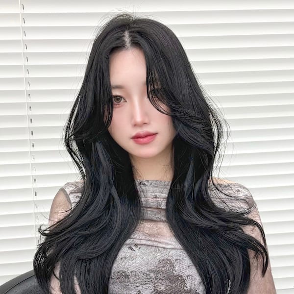 レイヤーカット×コリアンブラック【韓国/銀座/透明感カラー】