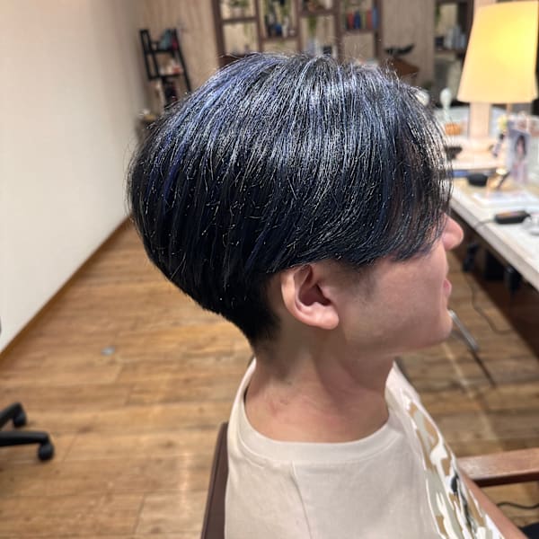 メンズカット×ブルーハイライト|BeginningS