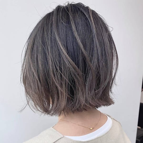 バレイヤージュ×グレージュカラー
