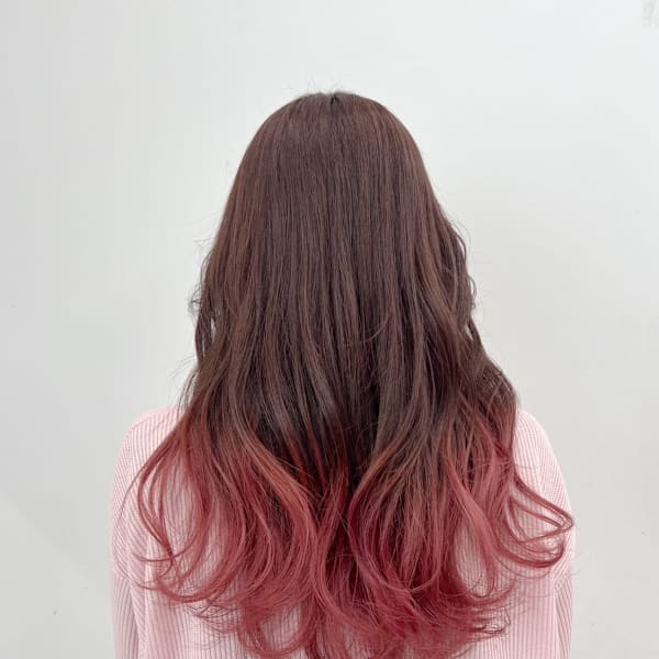 ブラウンピンクグラデ