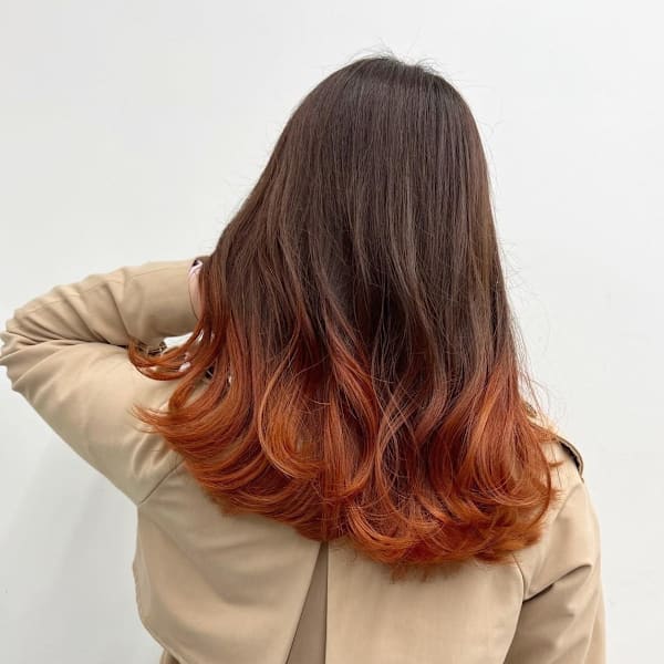 オレンジブラウングラデ