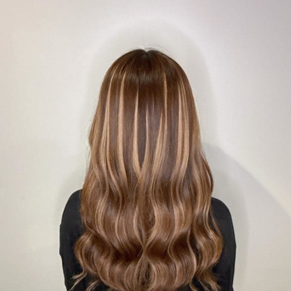 ブラウン×ハニーベージュハイライトスタイル