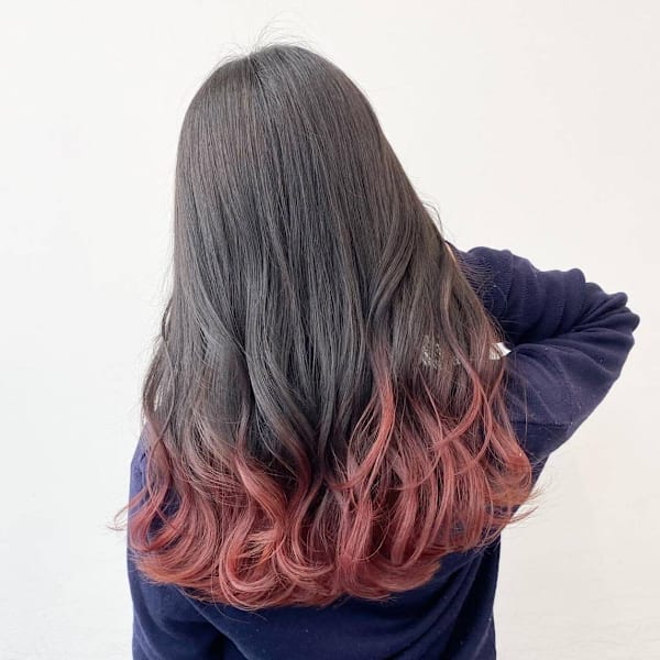 コントラストグラデーションピンク