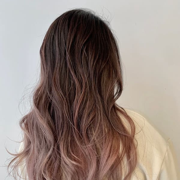 コーラルピンクグラデーション