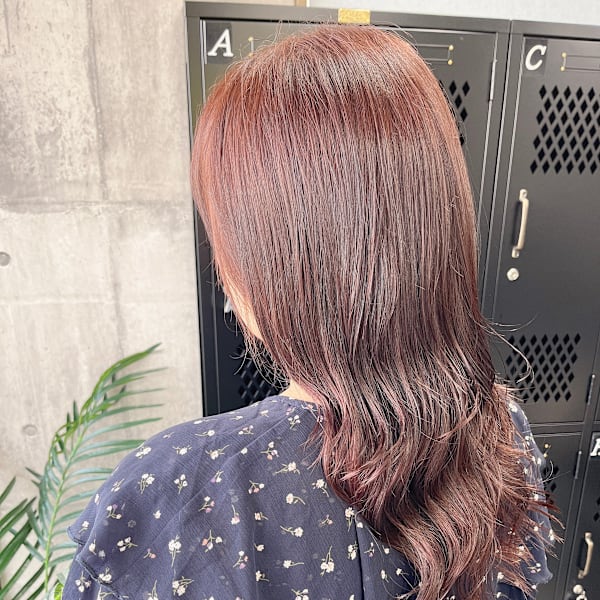 ☆ブリーチなし×大人上品ローズレッドカラー