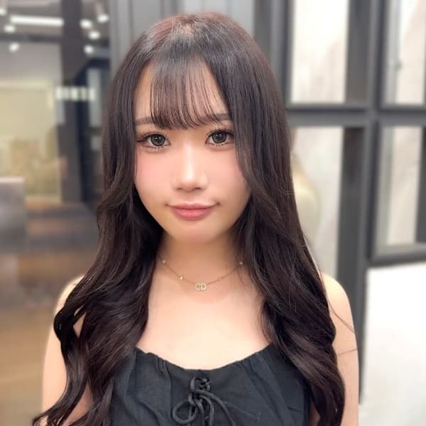 ダークブラウン 透明感カラー プルエクステ 顔周りカット