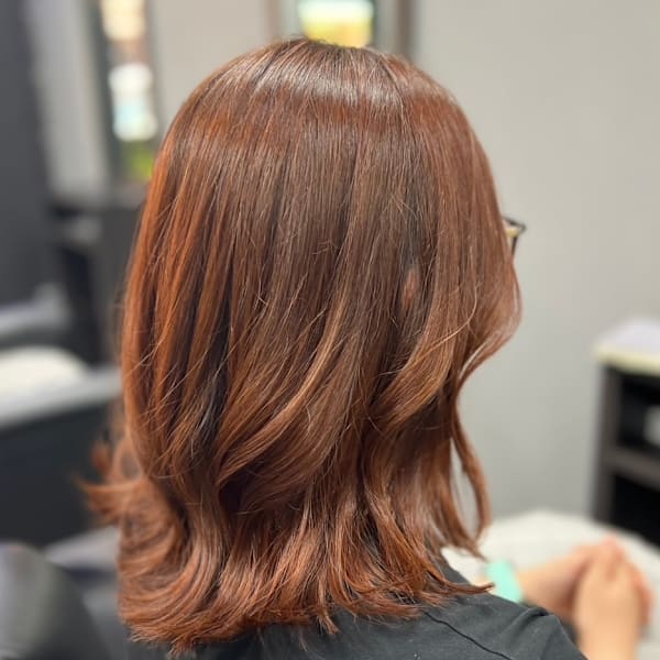 ☆ブリーチなし×こってりオレンジブラウン