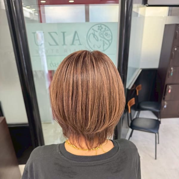 白髪ぼかしハイライト