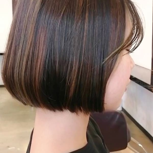 ミニボブ/小顔ボブ/メッシュカラー/ハイライト/赤羽/赤羽駅