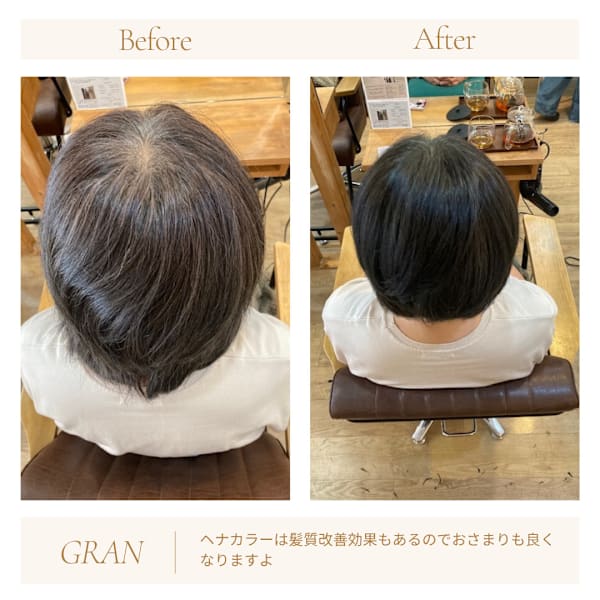 お客様髪質改善データ1970（ヘナカラー）