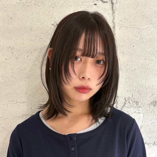 【YOKE】レイヤーボブナチュラルブラウンミディアムレイヤー