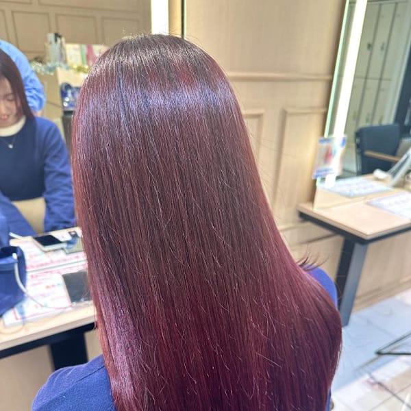 透明感カラー/ブリーチなしWカラー/髪質改善/伊勢原