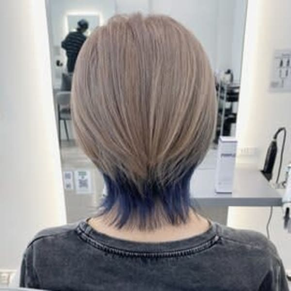 【ショートウルフ】デザインカラー　ハイトーン|W-TOKYO SHIBUYA