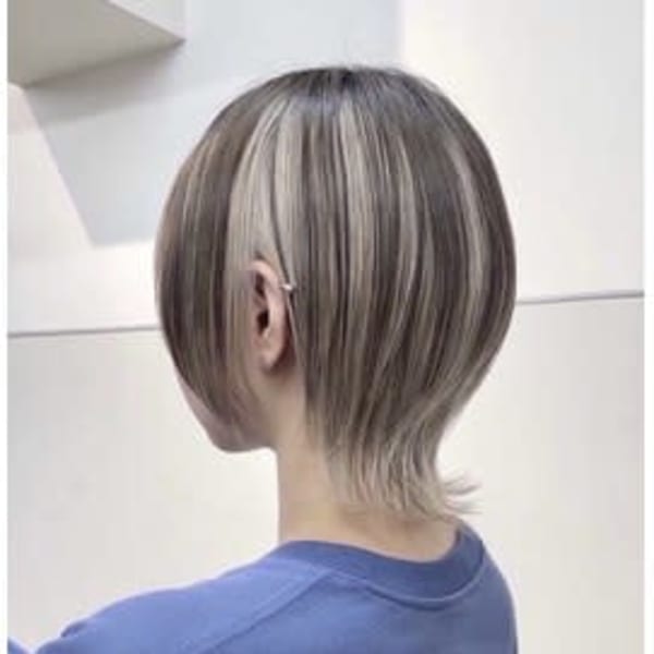 【ショートウルフ】デザインカラー　ハイトーン|W-TOKYO SHIBUYA