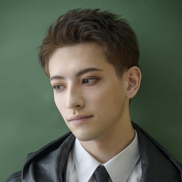 スパイカーショートミルクティーベージュ刈り上げ所沢