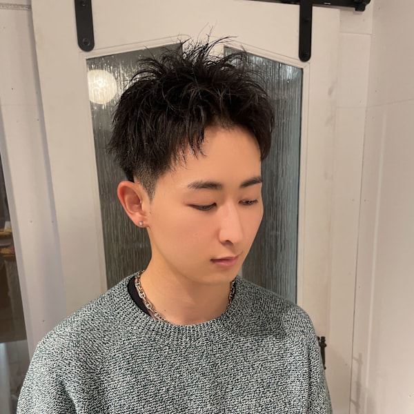 刈り上げ/メンズヘア/アップバング|HaKU