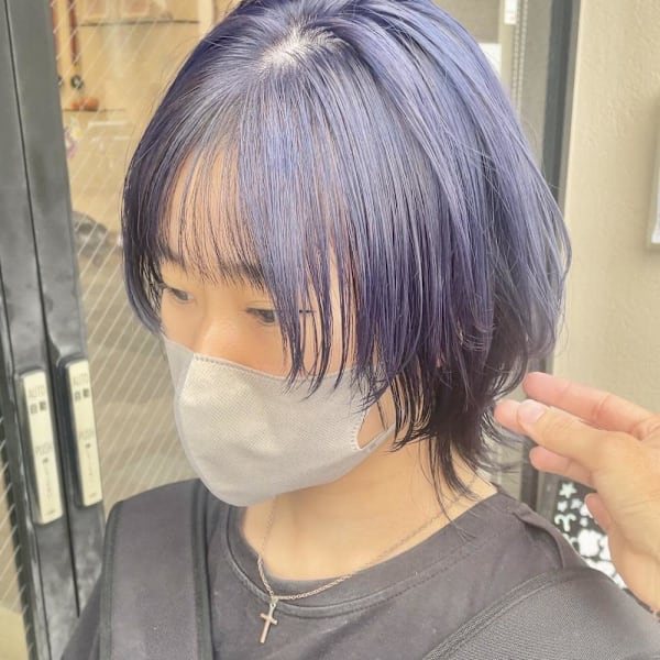 顔まわりレイヤー×透明感ショートウルフ