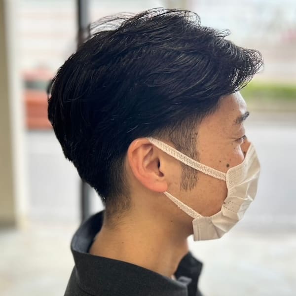 ツーブロックリバースショート