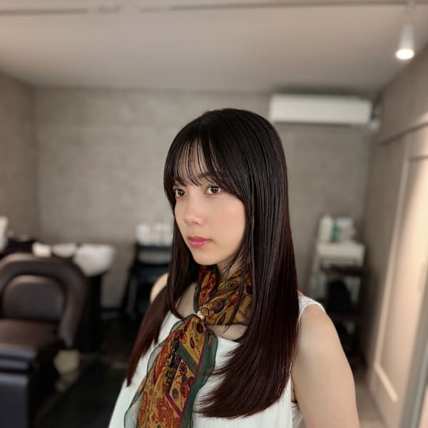 綺麗な艶髪スタイル 美髪ロングレイヤー 縮毛矯正