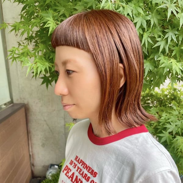 オレンジカラーでつくる今っぽオン眉