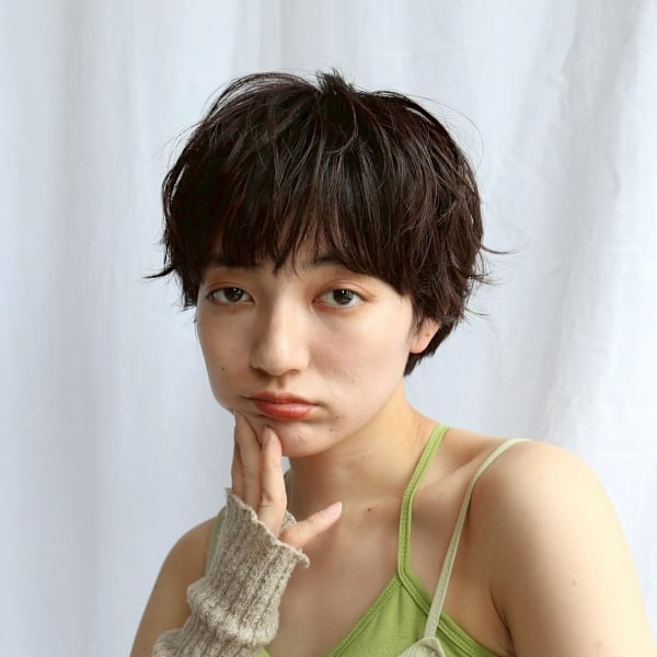 コンパクトマッシュショートボブニュアンスパーマパーマ横浜