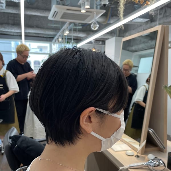 マッシュショートボブ小顔30代40代50代グレーカラー横浜