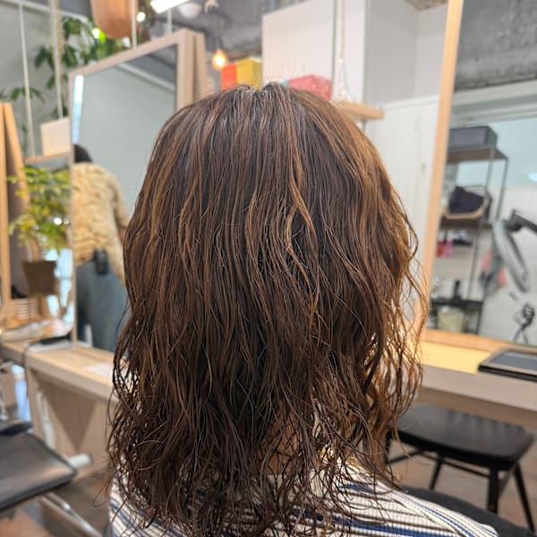 ミディアムパーマ/伸ばしかけパーマ/ニュアンスパーマ/横浜|salon de joe横浜/レディースパーマ/メンズパーマ/レイヤーカット