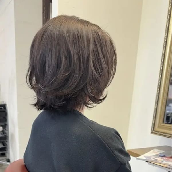 小顔効果レイヤーボブ