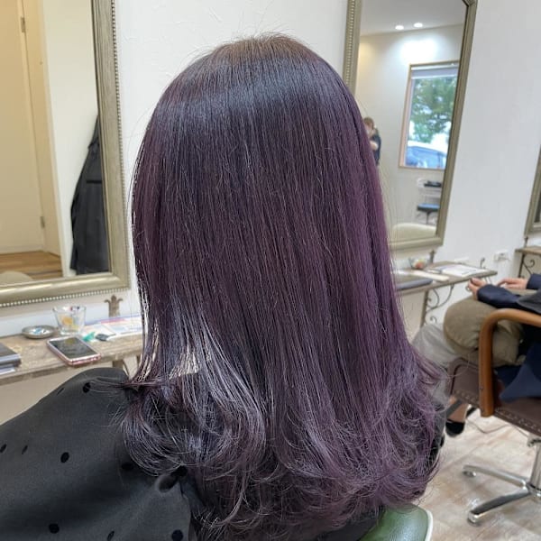 バイオレットカラー/ブリーチカラー/艶髪