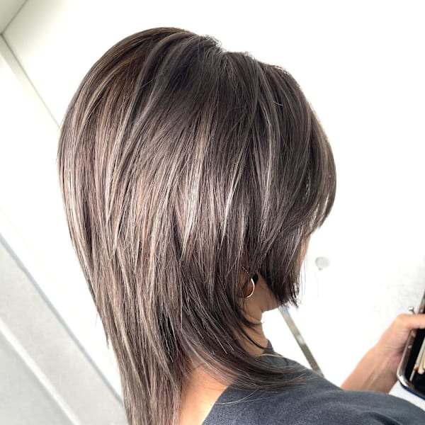 シルバーベージュ/細目ハイライト/グレージュ