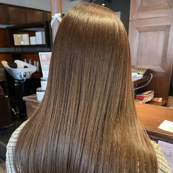 ロング/レイヤー/カーキグレージュ