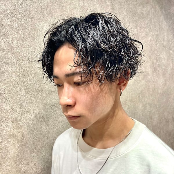 シャドウパーマセンターパート【目白メンズパーマ/池袋メンズ】