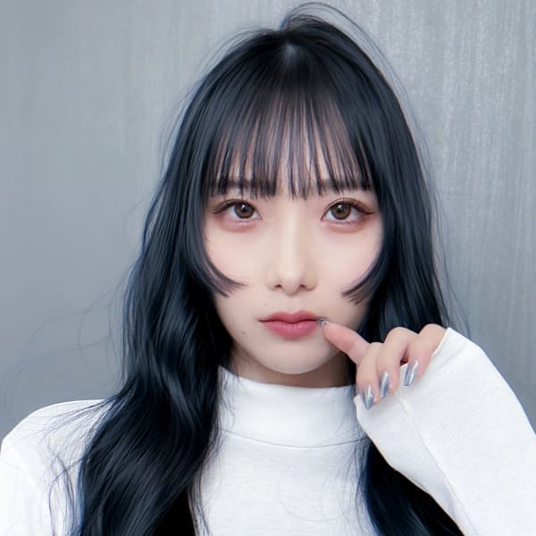 髪質改善/ブルーブラックカラー/デジタルパーマ/美髪