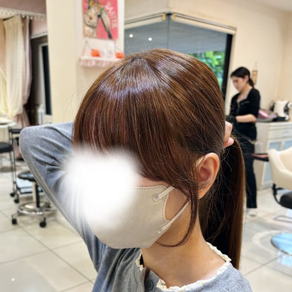 【小顔効果◎】顔周りレイヤーでつくる、韓国風くびれロング