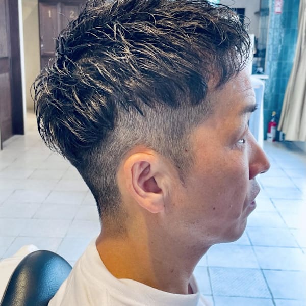 【40代 男性】ロンドンツーブロックパーマ（大宮/バーバー）