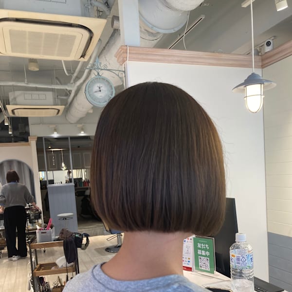 グレージュミニボブスタイル埼京線赤羽美容院|CHAINON 赤羽店