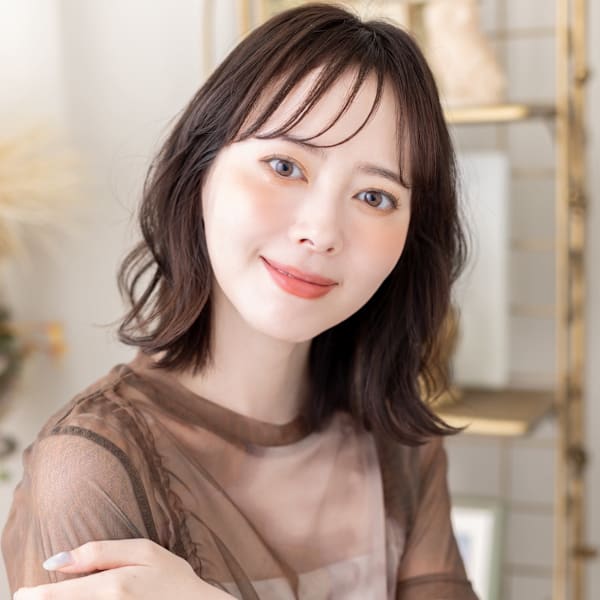 くせ毛風シースルーバングセミウェットヘア　チャンモリパーマ|COVER HAIR & SPA bliss【カバーヘア アンド スパ ブリス】浦和/浦和西口店