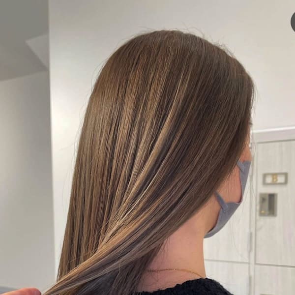 マロンベージュ×髪質改善カラー