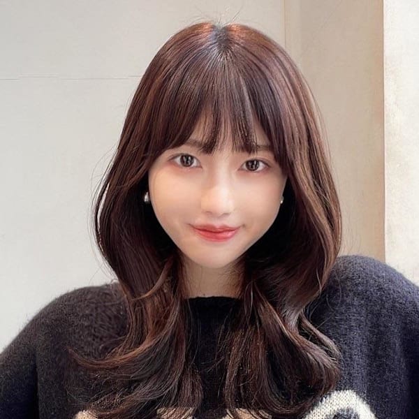 暗髪×髪質改善で憧れのツヤ髪に♪ワンカールセミロング