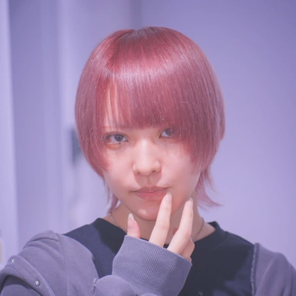 ウルフカット/マッシュウルフ/中性ウルフ/ピンクラベンダー