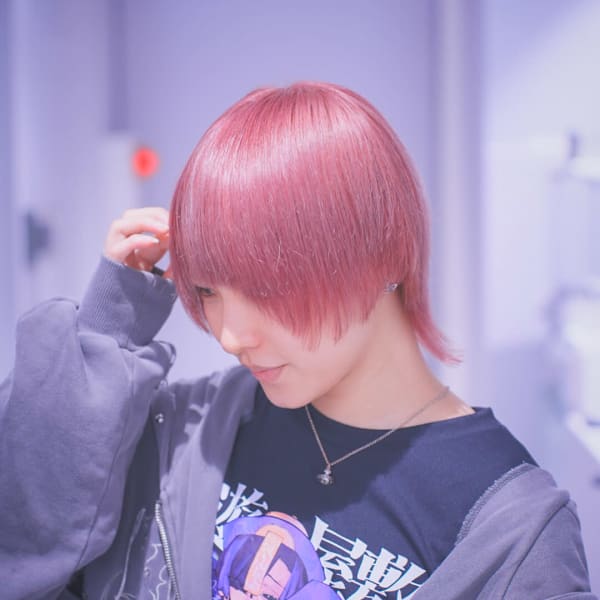 ウルフカット/マッシュウルフ/中性ウルフ/ピンクラベンダー