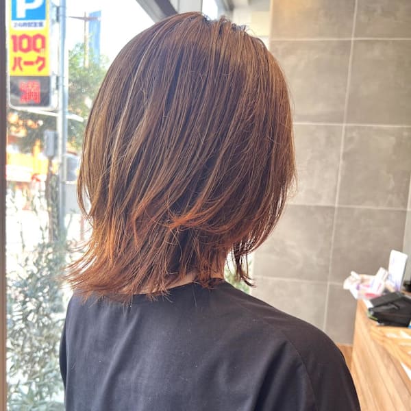 【秋感オレンジ】毛先グラデーション