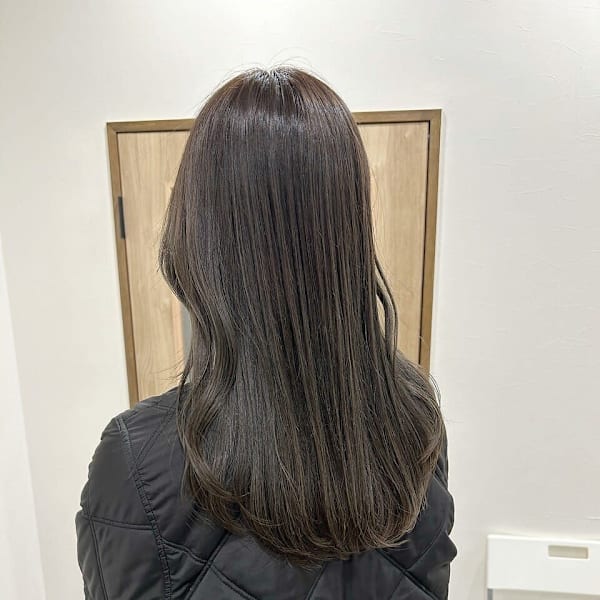 ☆透明感カラー　カーキグレージュエモージュカラー