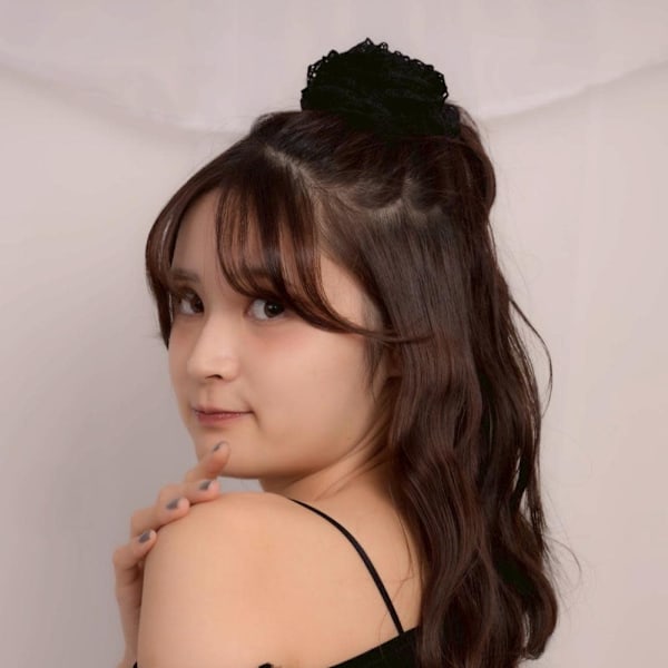 ガーリーハーフアップ