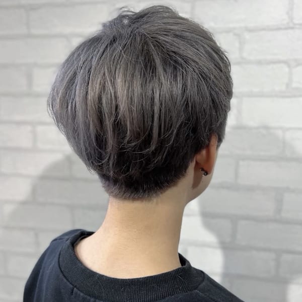 グレーアッシュ×マッシュショート