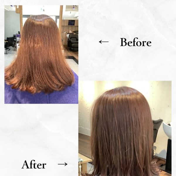 ≪お客様スタイル≫ ツヤツヤピンクベージュ