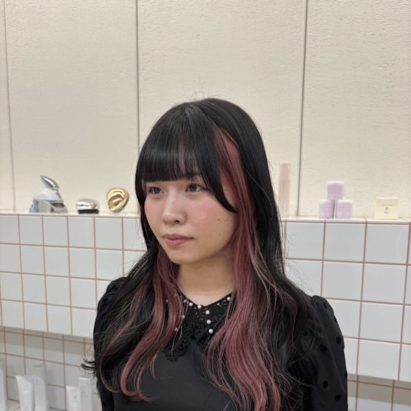 ピンクインナー［酸性ストレート/ヘアセット]|re’ll*花屋併設の美容院*